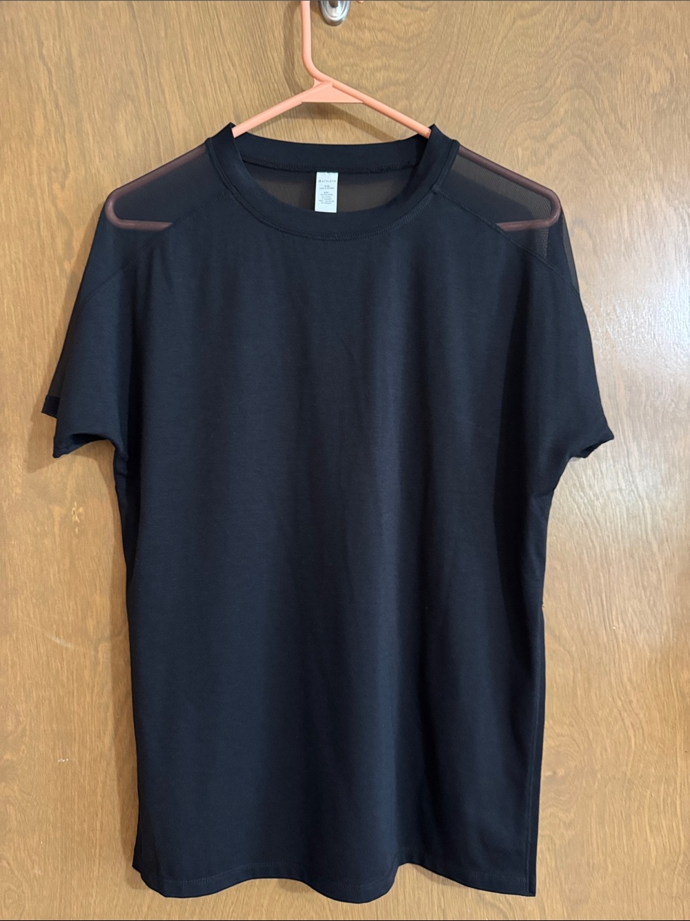 Athleta Black Short-Sleeve Crew Tee